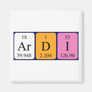 Ardi periodiskt återkommande bord namn magnet