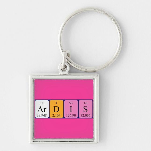 Ardis Periodisk bord namn nyckelring (Framsidan)