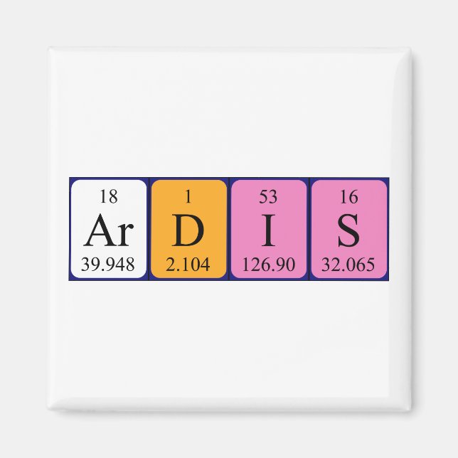 Ardis Periodiska bord namn magnet (Framsidan)