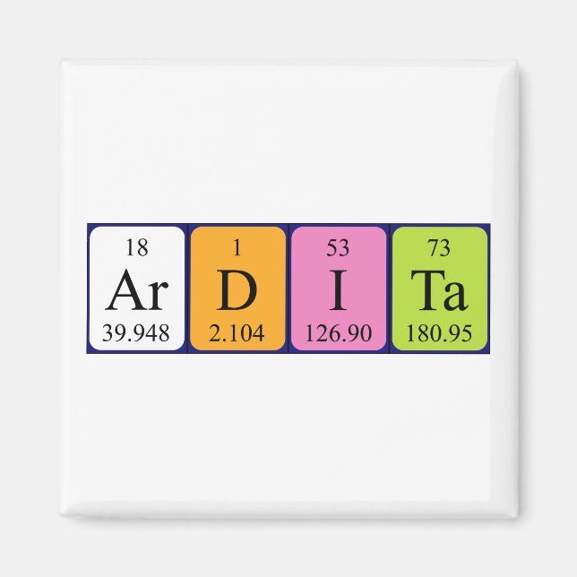 Ardita Periodisk bord namn magnet (Framsidan)