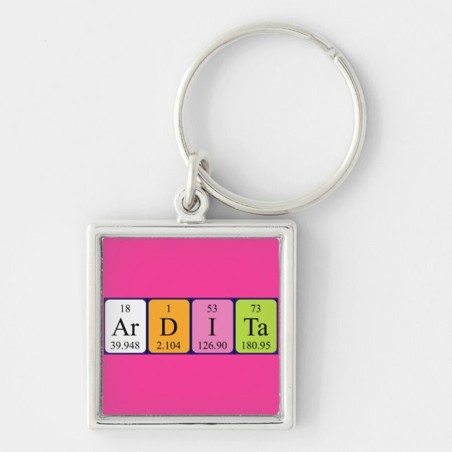 Ardita Periodisk bord namn nyckelring (Framsidan)