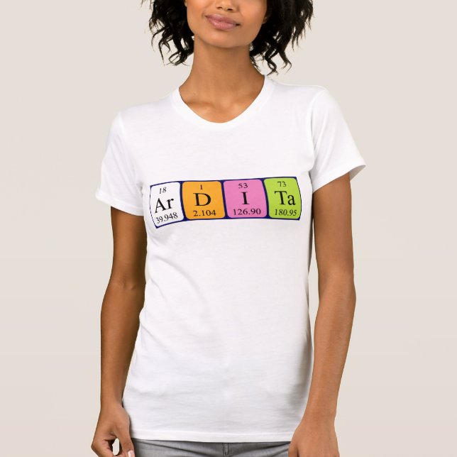 Ardita Periodiska skjorta bord namn T Shirt (Framsida)