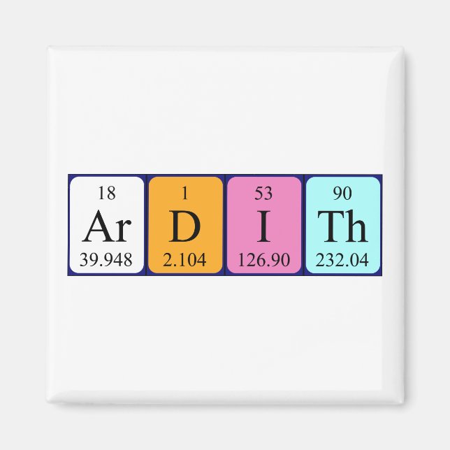 Ardith Periodisk bord namn magnet (Framsidan)