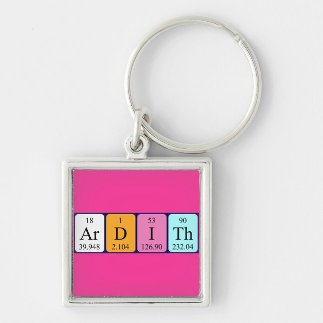 Ardith Periodisk bord namn nyckelring (Framsidan)