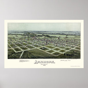 Ardmore reko panorama- karta - 1891 poster