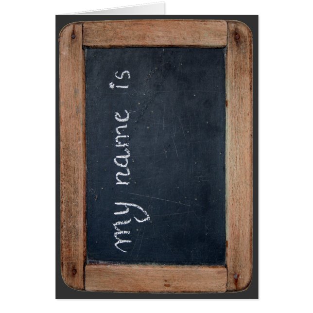 Ardoise 02 First English Lessons Hälsningskort (Framsidan)