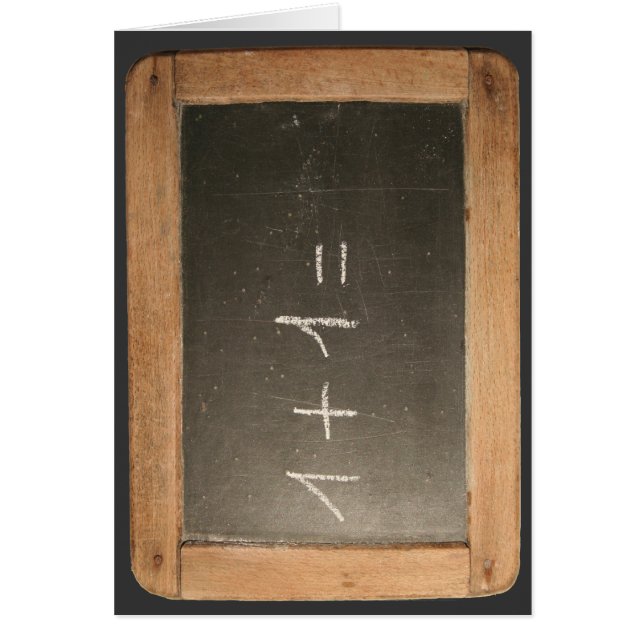 Ardoise 04 Matematiska lärdomar Hälsningskort (Framsidan)