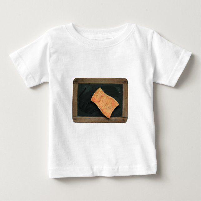 Ardoise Passer l'éponge Vinatge School Slate Baby Tee Shirt (Framsida)