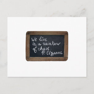 Ardoise Rustic School Slate Cezanes citat Post C Vykort