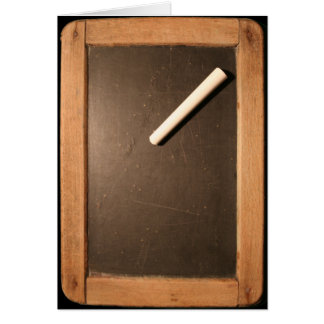 Ardoise vintage skolar kritiserar med hälsningskort