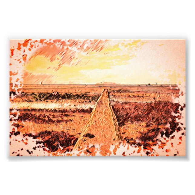 Ardrossan Beach Sunset, Scotland Fototryck (Framsidan)