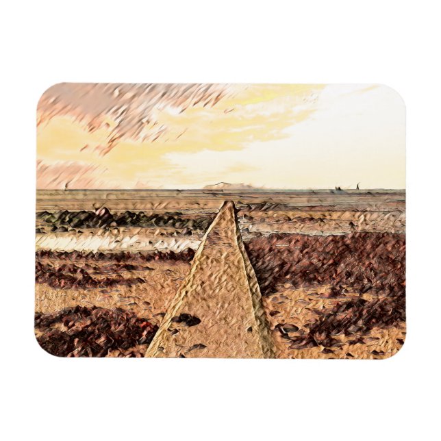 Ardrossan Beach Sunset, Scotland Magnet (Horisontell)