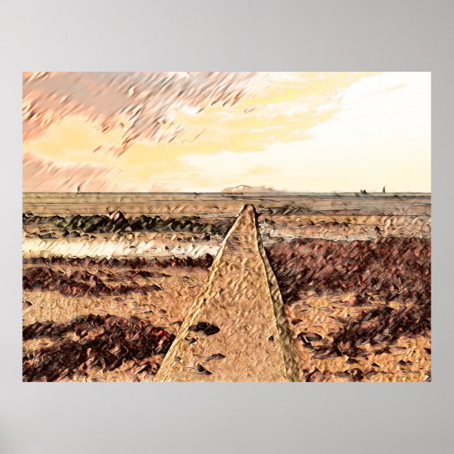 Ardrossan Beach Sunset, Scotland Poster (Framsidan)