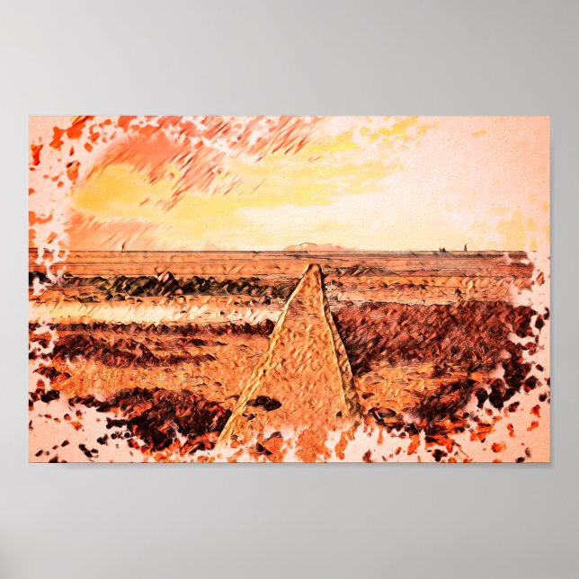 Ardrossan Beach Sunset, Scotland Poster (Framsidan)