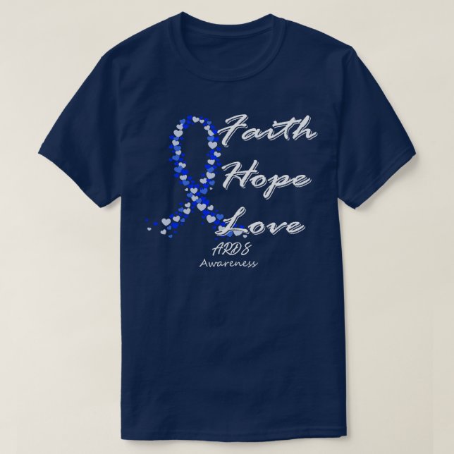 ARDS Awareness Hope Kärlek i denna familj vi F T Shirt (Design framsida)