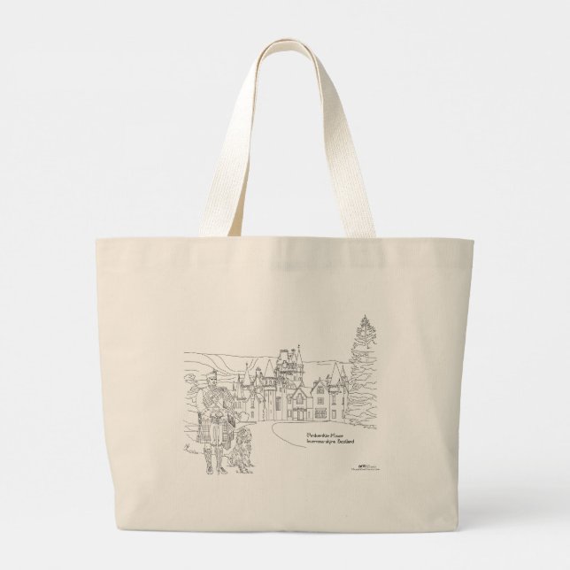 Ardverikie House Highland-gordonsetter totebag Jumbo Tygkasse (Baksida)