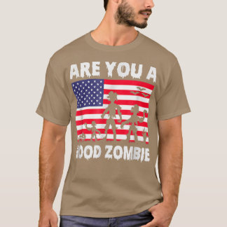 Are You A Good Zombie USA Flag Spooky Halloween Ho T Shirt
