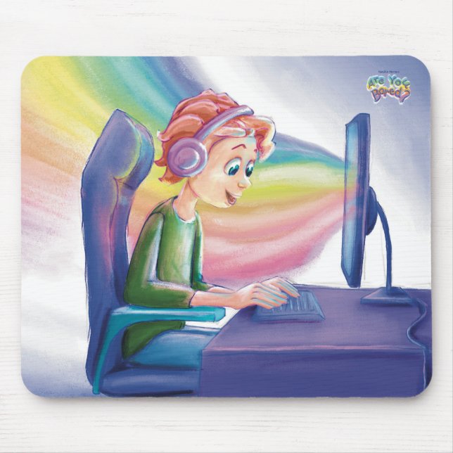 Are You Bored? Colorful Desk Mouse Pad Musmatta (Framsidan)