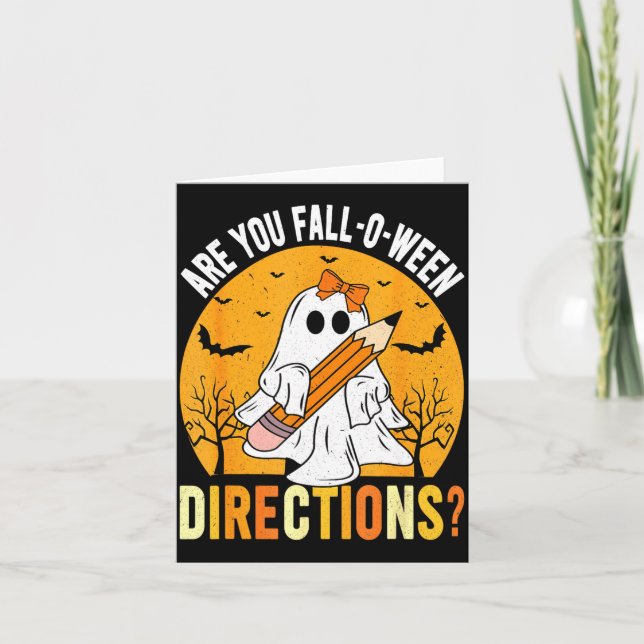 Are You Fall-o-ween Direction Funny Sarcastic Quot Kort (Framsida)