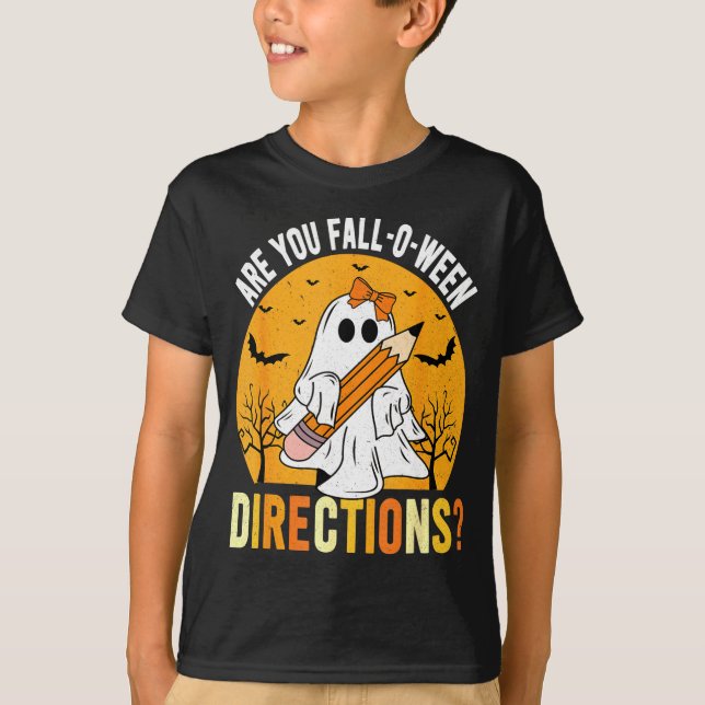 Are You Fall-o-ween Direction Funny Sarcastic Quot T Shirt (Framsida)