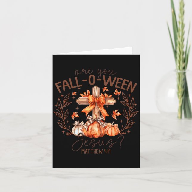 Are You Fall-o-ween Jesus Halloween Soky Season Pu Kort (Framsida)