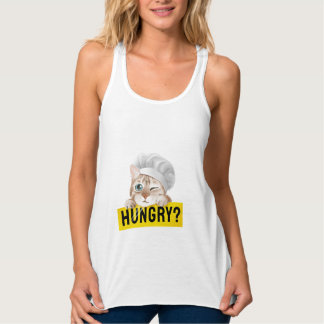 are you hungry cat lovers design  linne med racerback 