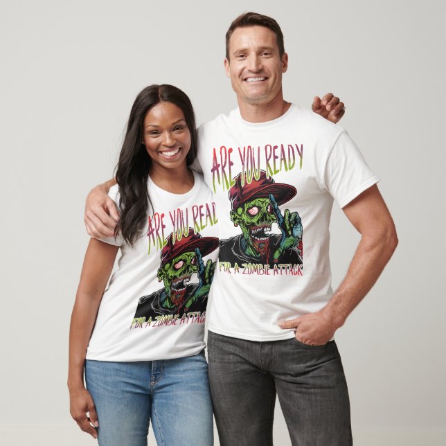 Are You Ready | Funny Zombie Couple Shirts T Shirt (Unisex)