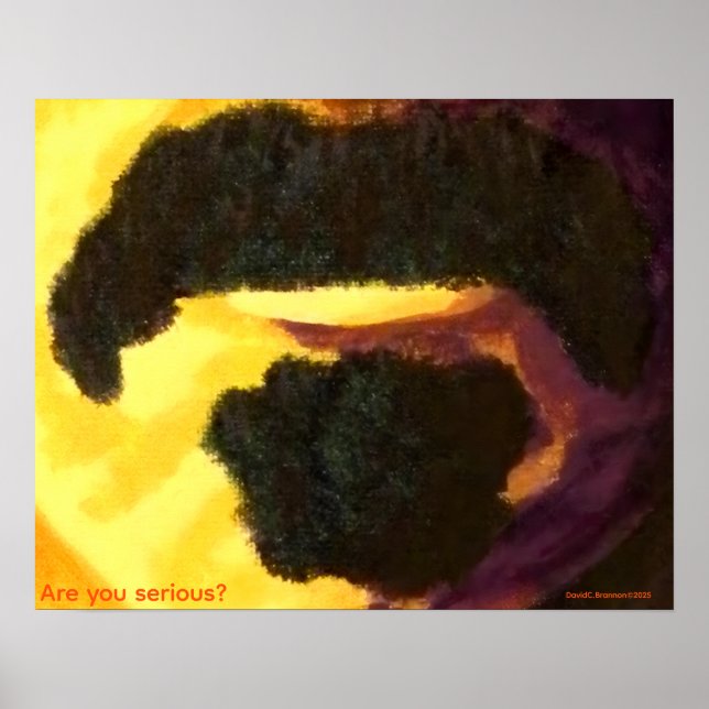 "Are you serious?", Zappa, humor, pop art Poster (Framsidan)