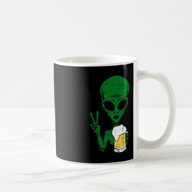 Area-51 Alien Beer Fredstecken Lazy Drinking Hallo Kaffemugg (Höger)