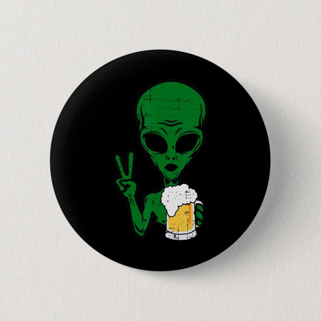Area-51 Alien Beer Fredstecken Lazy Drinking Hallo Knapp (Framsida)