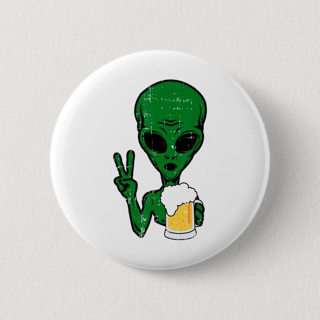 Area-51 Alien Beer Fredstecken Lazy Drinking Hallo Knapp (Framsida)