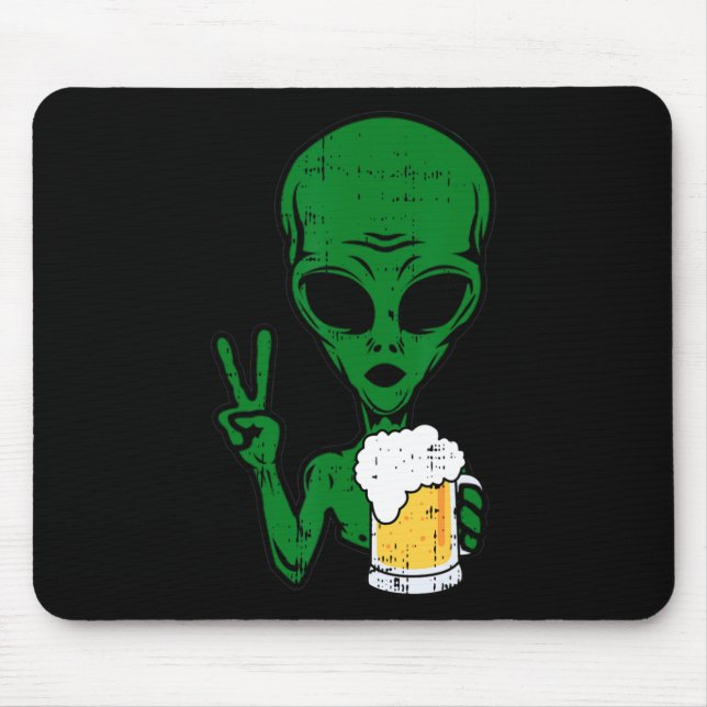 Area-51 Alien Beer Fredstecken Lazy Drinking Hallo Musmatta (Framsidan)