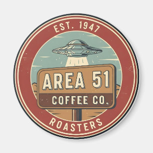 Area 51 Coffee Roasters Vintage-märke Magnet