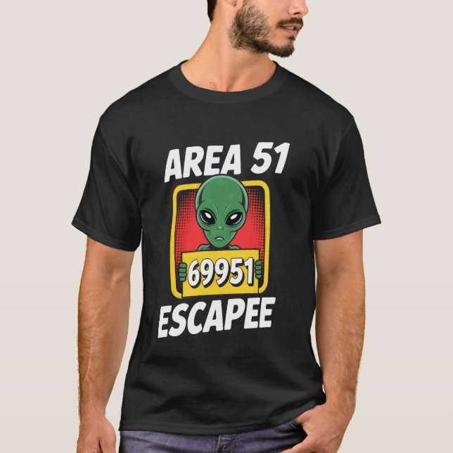 Area 51-flykting - Rollig utomjordingdräkt T Shirt (Framsida)