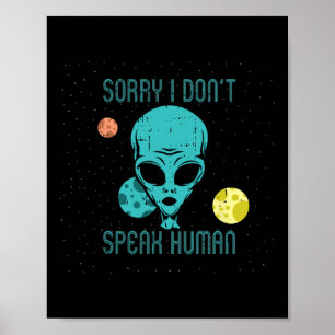 Area-51 Förlåt, tala inte om Human Alien Roligt-ny Poster