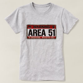 AREA 51 Varningsskylt T-Shirt