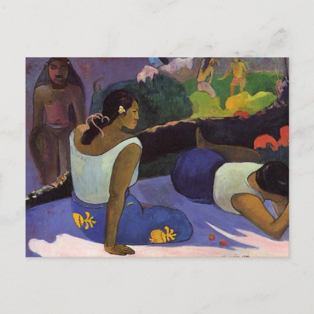 "Arearea no Varua Ino" - Paul Gauguin vykort (Framsida)