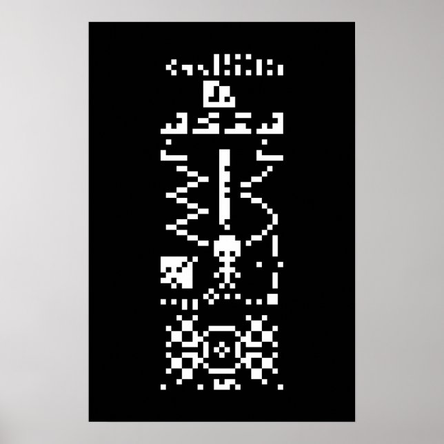 Arecibo-binära meddelandesvar poster (Framsidan)