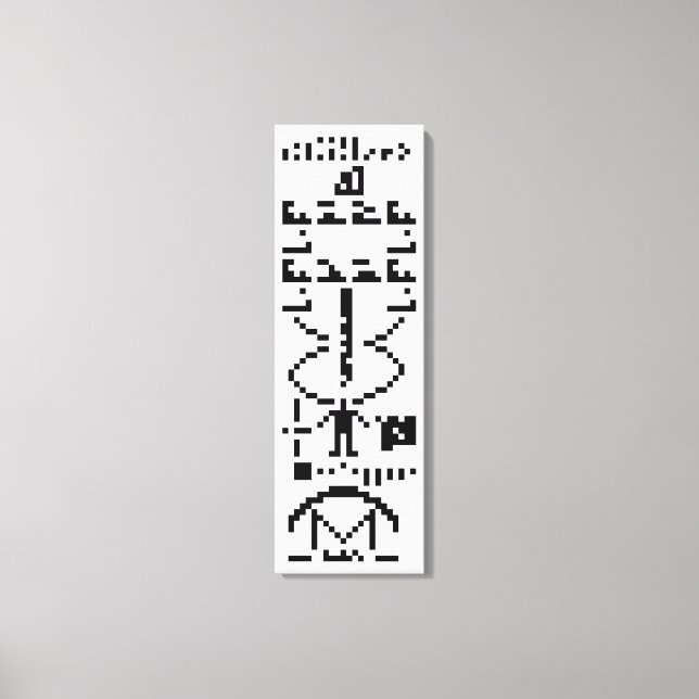 Arecibo-binära meddelandet 1974 canvastryck (Framsida)
