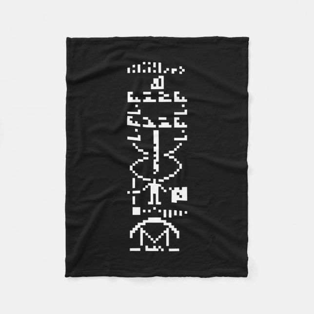 Arecibo-binära meddelandet 1974 fleecefilt (Framsidan)
