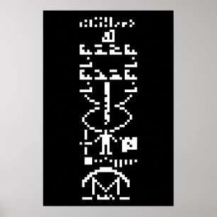 Arecibo-binära meddelandet 1974 poster