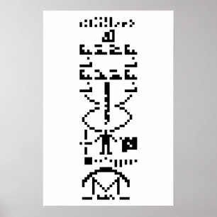 Arecibo-binära meddelandet 1974 poster