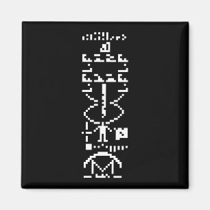 Arecibo binärt meddelande 1974 magnet