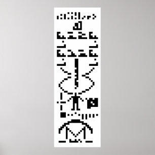 Arecibo binärt meddelande 1974 poster