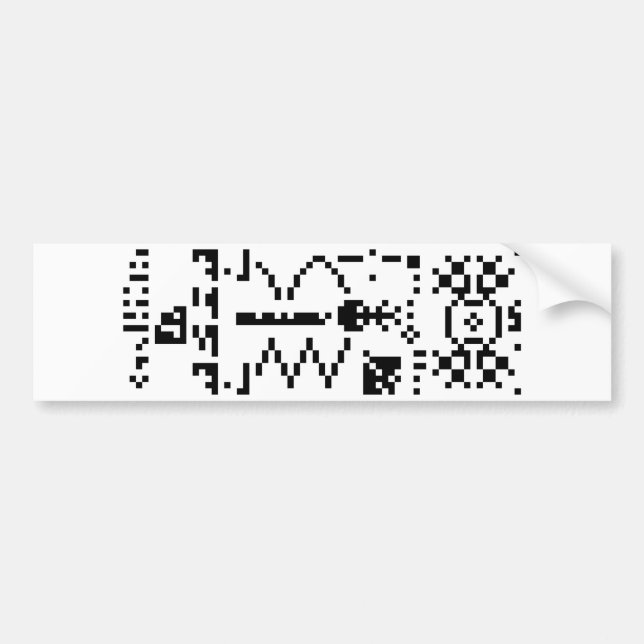 Arecibo binärt meddelandesvar bildekal (Framsidan)