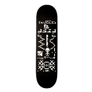 Arecibo binärt meddelandesvar mini skateboard bräda 18,5 cm
