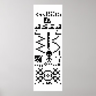 Arecibo binärt meddelandesvar poster
