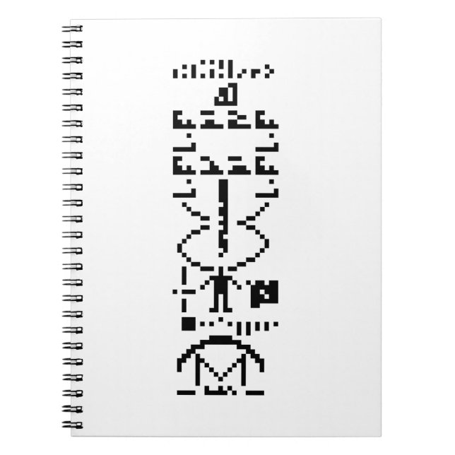 Arecibo Binary Message 1974 Anteckningsbok Med Spiral (Framsidan)