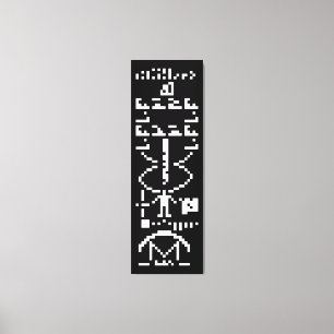 Arecibo Binary Message 1974 Canvastryck