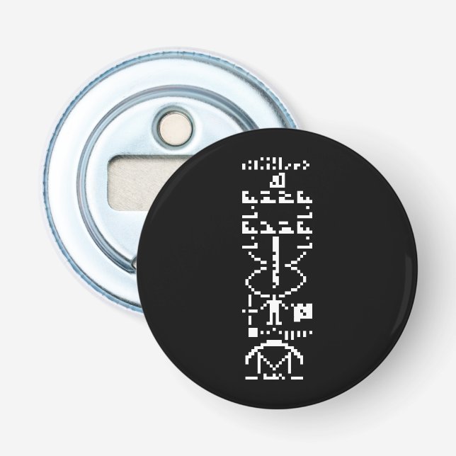 Arecibo Binary Message 1974 Flasköppnare (Framsidan)